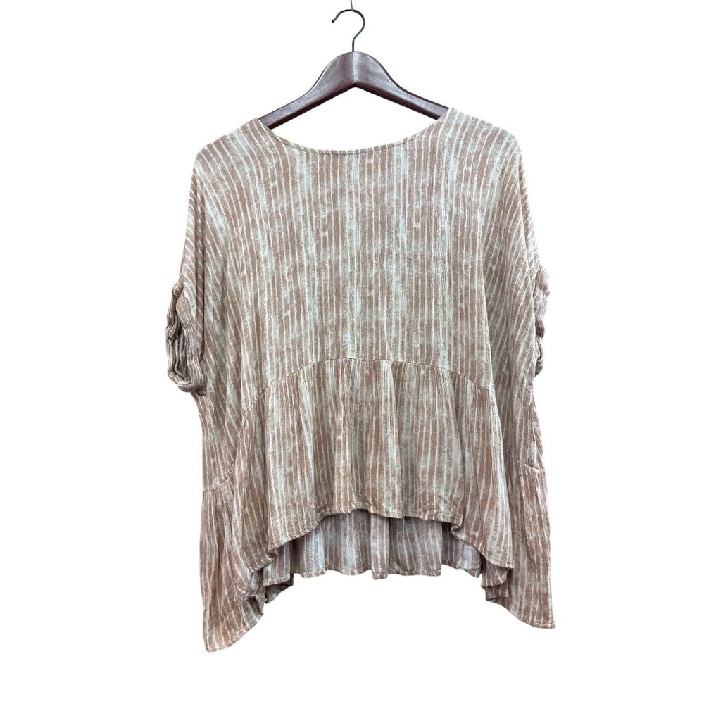 Final Touch Womens Striped Rayon Blouse